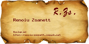 Renoiu Zsanett névjegykártya